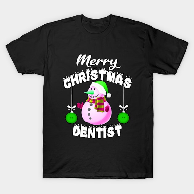 Merry Christmas  Dentist  Funny Gift Pajama Christmas T-Shirt by Emma-shopping